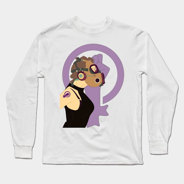 Women's Rights Long Sleeve T-Shirt by Artofokan